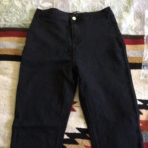 Misguided black high waisted jegging